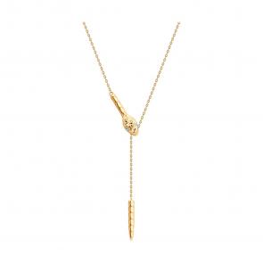 Золотое колье Символ года Змея SOKOLOV с фианитом 070679 фото