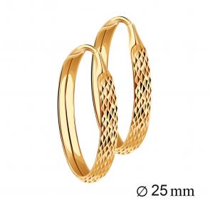 Золотые серьги Золотые узоры 08-1766 фото