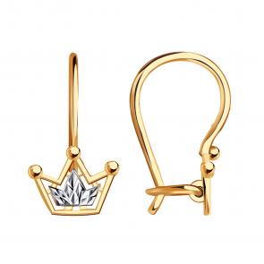 Золотые серьги Золотые узоры 08-1957 фото