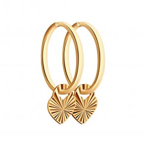 Золотые серьги-трансформеры Золотые узоры 08-1966 фото