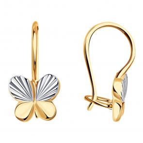 Золотые серьги Золотые узоры 08-62-0161-00 фото