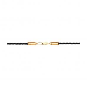 Текстильный шнурок с замком из золота SOKOLOV 080072 фото