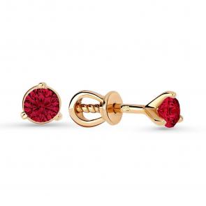 Золотые серьги ERA Jewellery с рубином 09-00244-01-004-01-00 фото