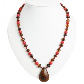 Колье Янтарная волна с янтарём 10-00000 фото