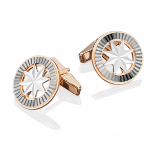 Запонки из комбинированного золота Platina 10-0055-00-000-1111-22 фото