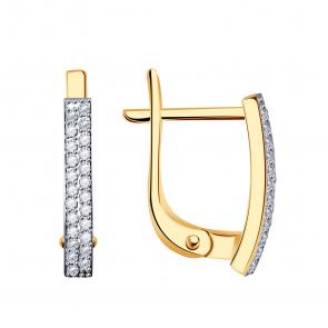 Золотые серьги TALANT с фианитом 10-02-0001-80870 фото