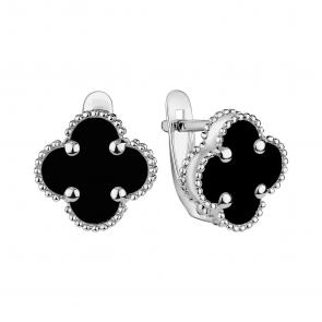 Серьги из белого золота TALANT с ониксом 10-12-11209о фото