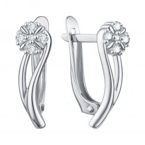 Серебряные серьги TALANT с фианитом 10-72-0001-12750 фото