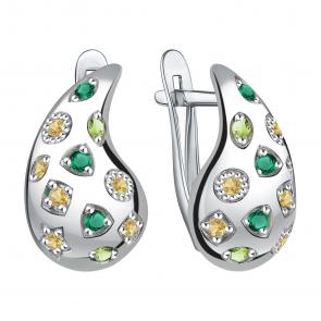 Серебряные серьги TALANT с фианитом 10-72-000M-17419 фото