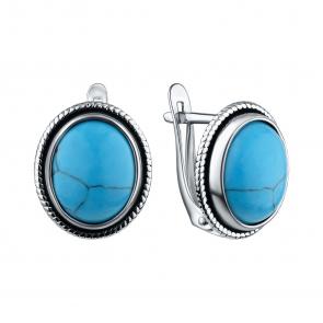 Серебряные серьги TALANT с бирюзой 10-76-000Ъ-15067 фото