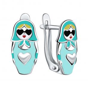 Серебряные серьги TALANT с эмалью 10-79-0000-17348 фото