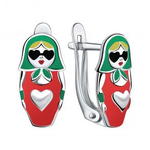 Серебряные серьги TALANT с эмалью 10-79-0000-17373 фото