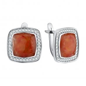 Серебряные серьги TALANT с фианитом и эмалью 10-79-0001-15659 фото