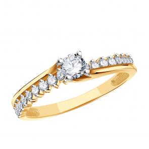 Золотое кольцо Александра с бриллиантом 1010338сбк фото