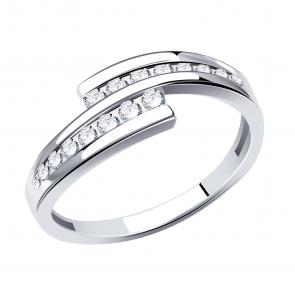 Кольцо из белого золота Александра с бриллиантом 1010644сб фото