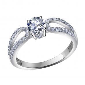 Кольцо из белого золота Александра с бриллиантом 1010861сб фото