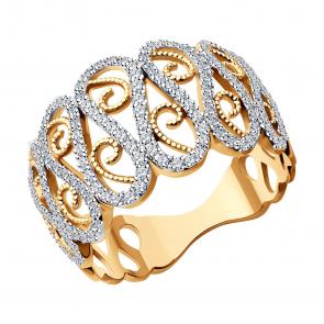 Золотое кольцо SOKOLOV с бриллиантом 1011141 фото