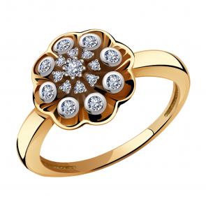 Золотое кольцо Александра с бриллиантом 1011295сбк фото