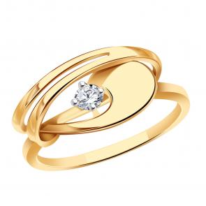 Золотое кольцо Александра с бриллиантом 1011342ск фото