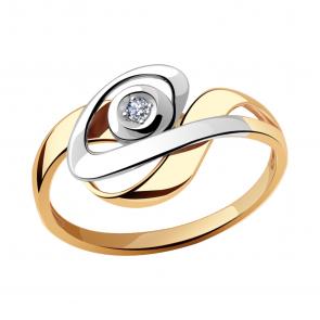 Золотое кольцо Александра с бриллиантом 1011557сбк фото