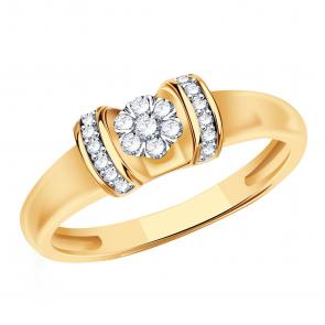 Золотое кольцо Александра с бриллиантом 1011748ск фото