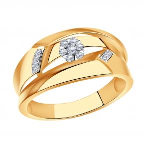 Золотое кольцо Александра с бриллиантом 1011809ск фото