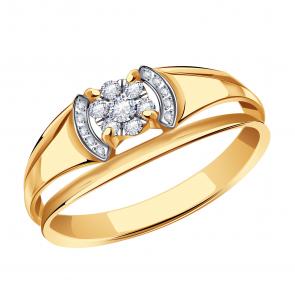 Золотое кольцо Александра с бриллиантом 1011925сбк фото