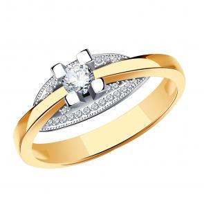 Золотое кольцо Александра с бриллиантом 1011964сбк фото