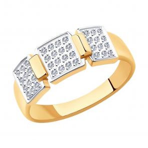 Золотое кольцо SOKOLOV с бриллиантом 1011982 фото