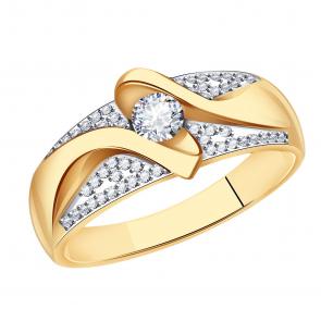 Золотое кольцо Александра с бриллиантом 1012035ск фото