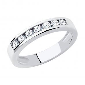 Кольцо из белого золота SOKOLOV с бриллиантом 1012073-3 фото