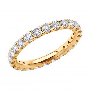 Золотое кольцо SOKOLOV с бриллиантом 1012077-5 фото