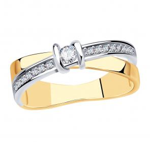 Золотое кольцо Александра с бриллиантом 1012083сбк фото