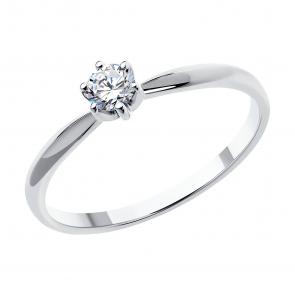 Золотое кольцо SOKOLOV с бриллиантом выращенным 1012097-5 фото