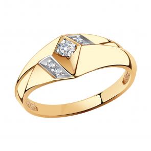 Золотое кольцо Александра с бриллиантом 1012155ск фото