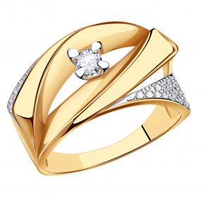 Золотое кольцо Александра с бриллиантом 1012161сбк фото