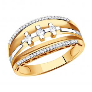 Золотое кольцо Александра с бриллиантом 1012241сбк фото