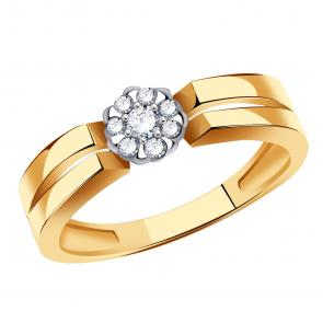 Золотое кольцо Александра с бриллиантом 1012258сбк фото