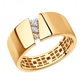 Золотое кольцо SOKOLOV с бриллиантом 1012278 фото