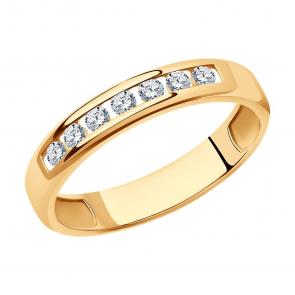 Золотое кольцо SOKOLOV с бриллиантом 1012300 фото