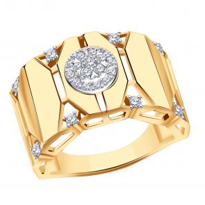 Золотое кольцо Александра с бриллиантом 1012333сбк фото