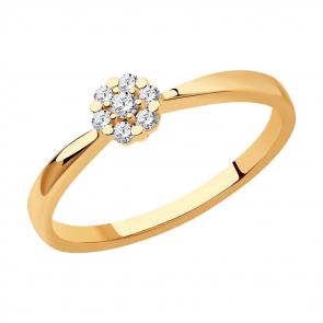 Золотое кольцо SOKOLOV с бриллиантом 1012341 фото