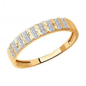 Золотое кольцо SOKOLOV с бриллиантом 1012355 фото