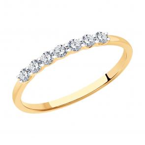 Золотое кольцо SOKOLOV с бриллиантом 1012381 фото