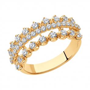 Золотое кольцо SOKOLOV с бриллиантом 1012394 фото