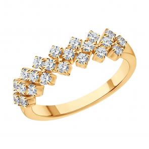 Золотое кольцо SOKOLOV с бриллиантом 1012417 фото