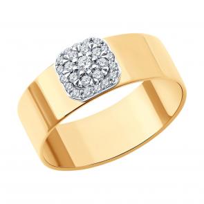 Золотое кольцо SOKOLOV с бриллиантом 1012643 фото