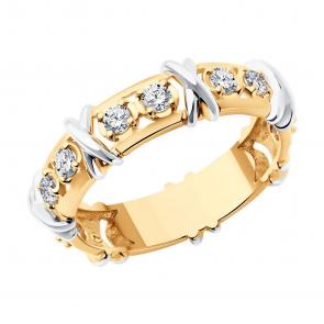 Золотое кольцо SOKOLOV с бриллиантом 1012676 фото