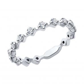 Кольцо из белого золота SOKOLOV с бриллиантом 1012679-3 фото