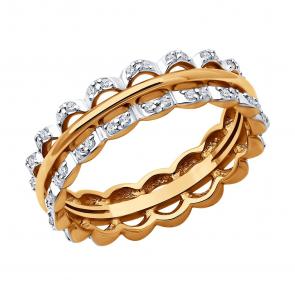 Золотое кольцо SOKOLOV с бриллиантом 1012688 фото